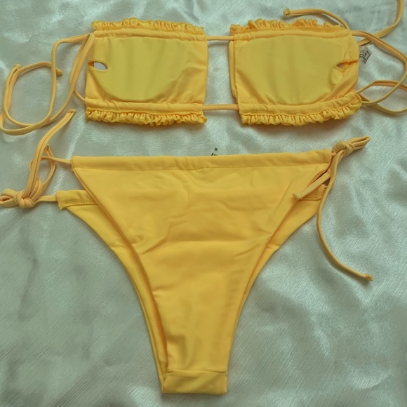 Swimwear Hot Sexy Pleated Hollow Bikini - Picture 5 of 5